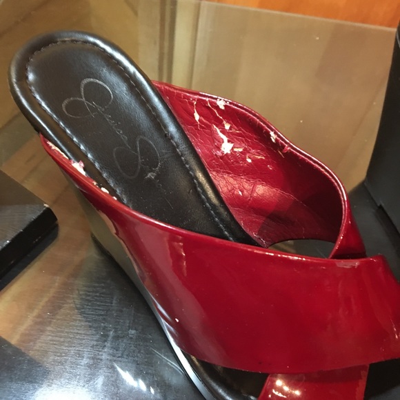 Jessica Simpson red wedges - Picture 4 of 4